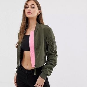Noisy May cropped bomber jacket NWT
